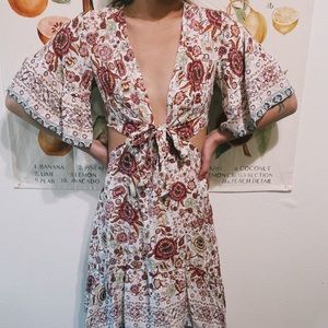 Asymmetrical floral dress